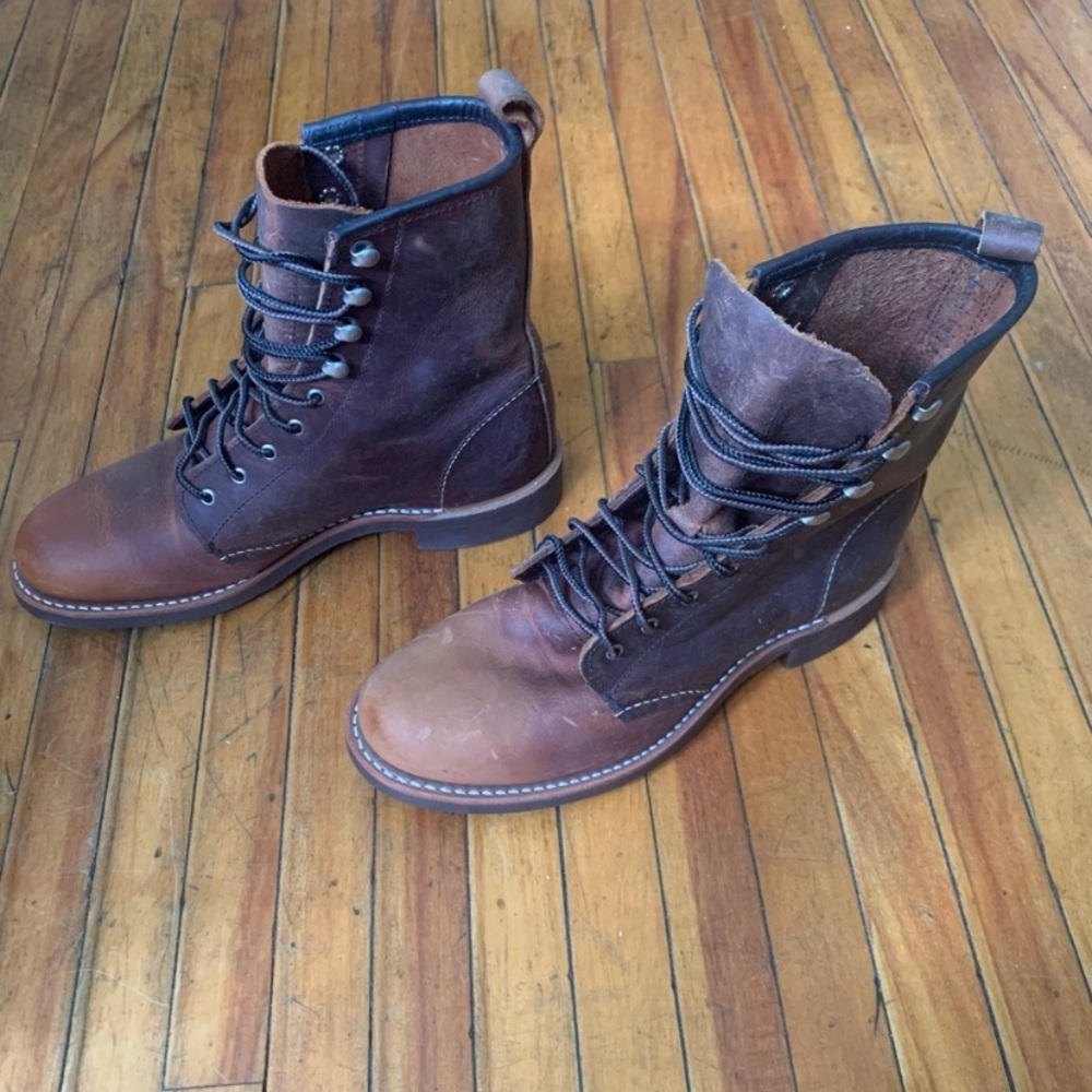 Red Wing Leather Boots, Heritage Silversmith in Copper Rough + Tough Leather - Picture 5 of 16